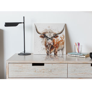 Horloge Carrée L'héritage de Longhorn