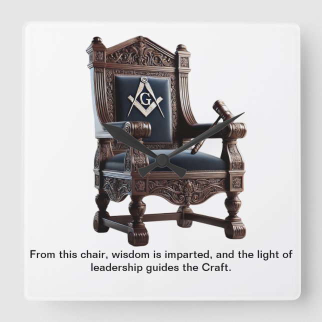 Horloge Carrée L'horloge de l'artisan : Une sagesse intemporelle  (Recto)