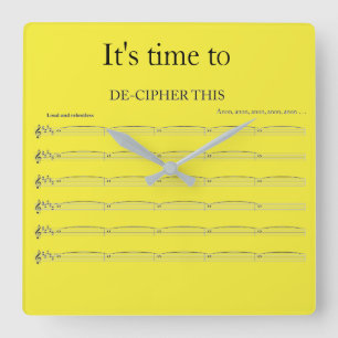 Horloge Carrée L'horloge drôle de l'organiste