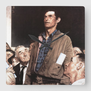 Horloge Carrée Liberté de parole