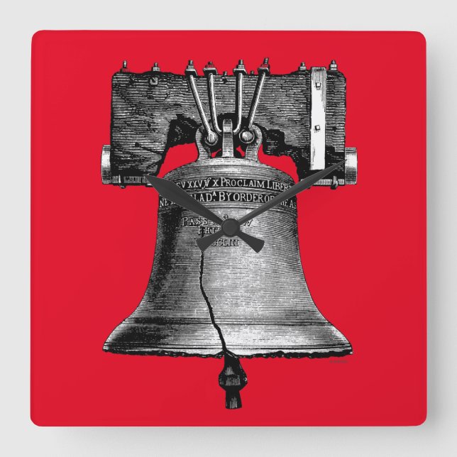 Horloge Carrée Liberty Bell, 19ème siècle (Recto)