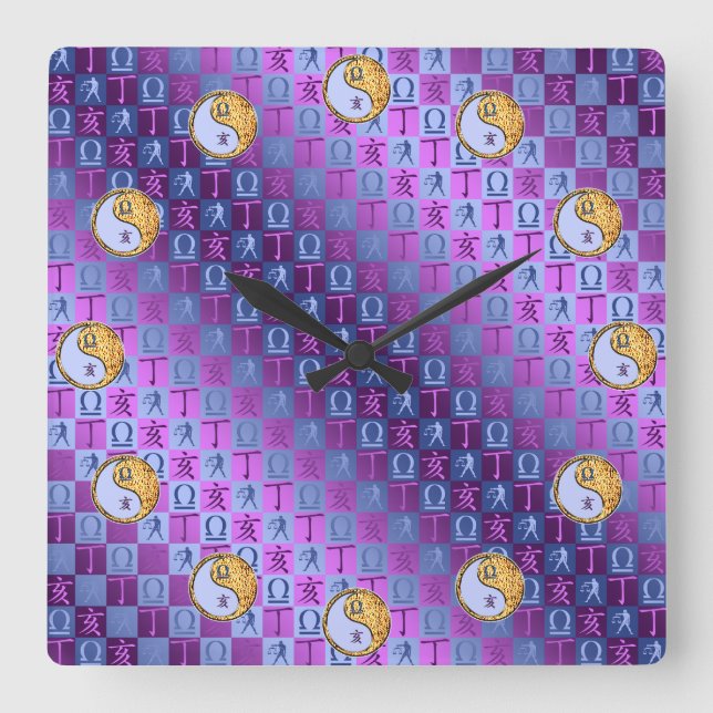 Horloge Carrée Libra & Fire Boar (Recto)