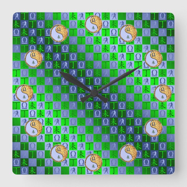 Horloge Carrée Libra & Fire Goat (Recto)