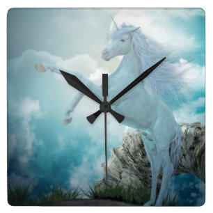 Horloge Carrée licorne