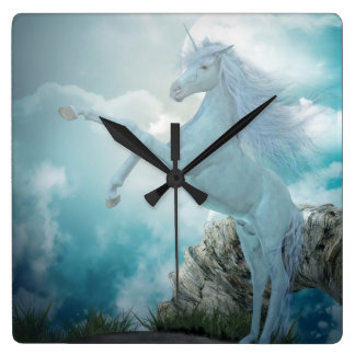 Horloge Carrée licorne