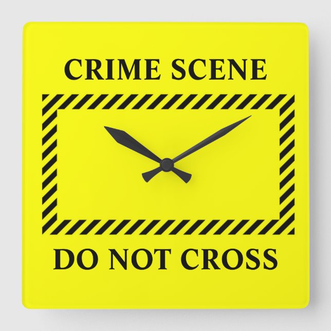 Horloge Carrée Lieu du crime Ne pas traverser (Recto)