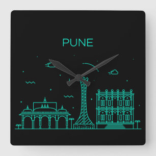 Horloge Carrée ligne d'horizon de Pune