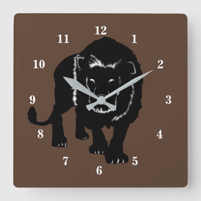 Horloge Carrée Lion (Recto)