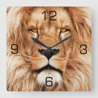 Horloge Carrée Lion le Roi Photo Painting