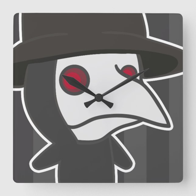 Horloge Carrée Little Plague Doctor (Recto)
