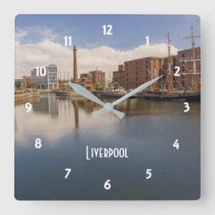 Horloge Carrée Liverpool Salthouse Dock Merseyside Travel Photo