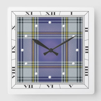 Horloge Carrée Livingstone Tartan Wall Clock