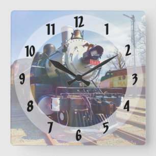 Horloge Carrée Locomotive à vapeur 385