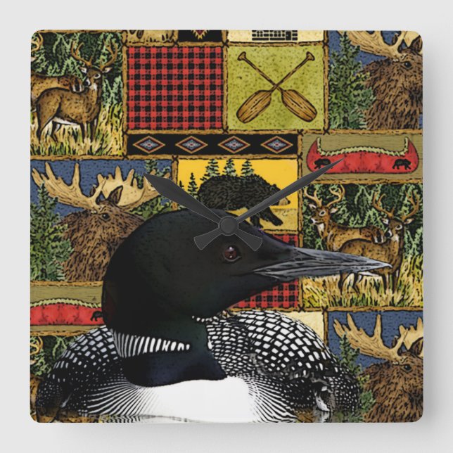 Horloge Carrée Lodge Loon Lake Wilderness (Recto)