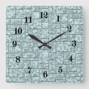 Horloge Carrée Loft, grey blue
