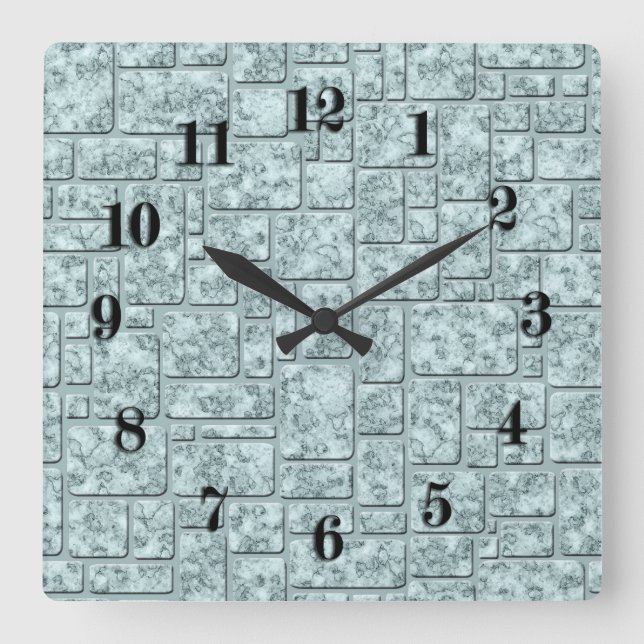 Horloge Carrée Loft, grey blue (Recto)