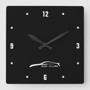 Horloge Carrée Logo blanc de traçage du coupé G35