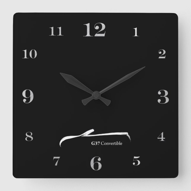 Horloge Carrée Logo de Convertible white brushstroke (Recto)