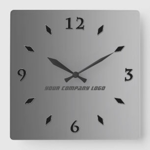 Horloge Carrée LOGO DE VOTRE ENTREPRISE, personnalisé, ajoutez v
