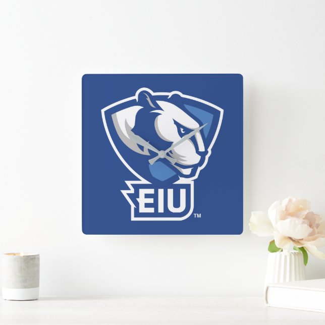 Horloge Carrée Logo Eastern Illinois University Panthers (Maison)