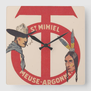 Horloge Carrée Logo militaire 90e division