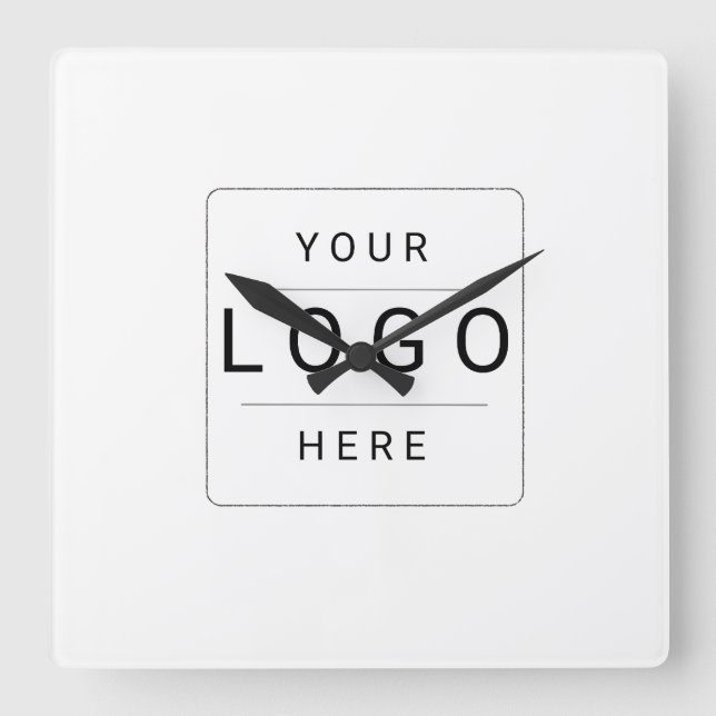 Horloge Carrée Logo personnalisé (Recto)