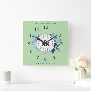 Horloge Carrée Logo personnalisé minimaliste simple et promotion