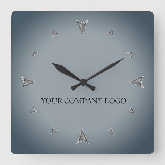 Horloge Carrée LOGO YOUR COMPANY, personalized, add your text lar (Recto)