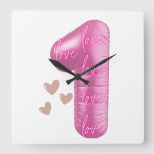 Horloge Carrée LONE LOVE – Unité, Paix & Vibes Positives