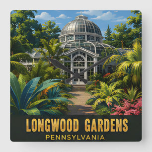 Horloge Carrée Longwood Gardens Voyage horticole en Pennsylvanie