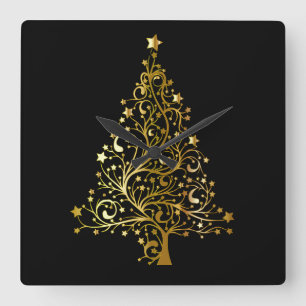 Horloge Carrée L'or noir tient le premier rôle l'horloge murale