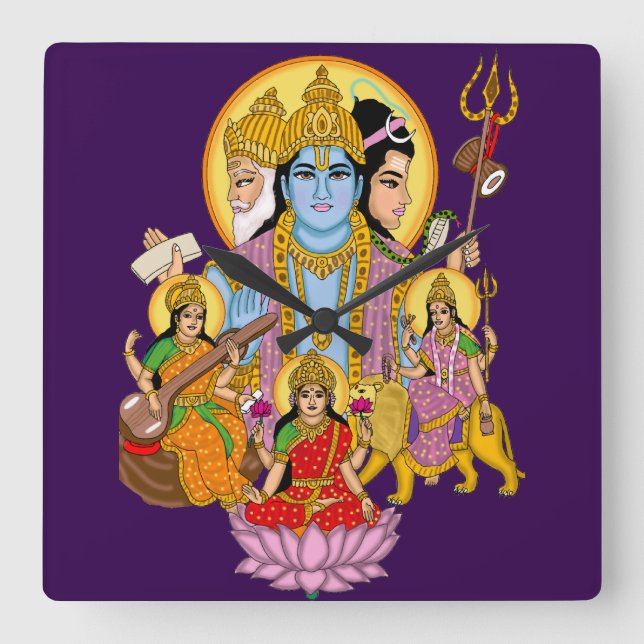 Horloge Carrée Lord Trinity Wall Clock (Recto)