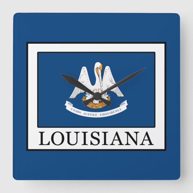 Horloge Carrée Louisiane (Recto)