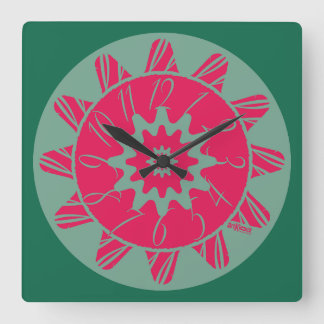 HORLOGE CARRÉE LOVE ART KLOCK GEONUMBERSTRIC Y MASANSER