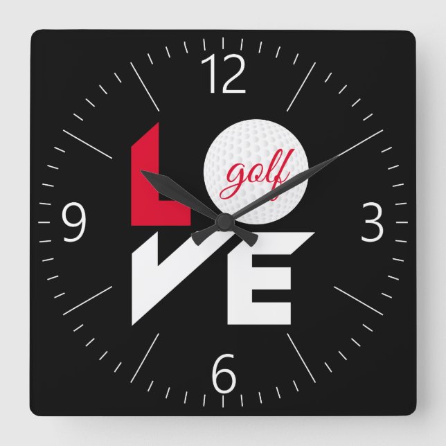 Horloge Carrée Love golf (Recto)