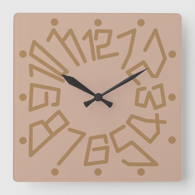 Horloge Carrée Love ORIGINALS NUMBERS by Masanser (Recto)