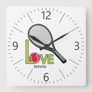 Horloge Carrée Love tennis