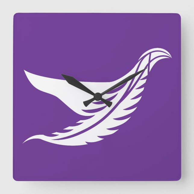 HORLOGE CARRÉE LOVE WHITE BIRD BY MASANSER (Recto)