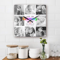 Love You Grammy Colorful Modern 8 Photo Collage