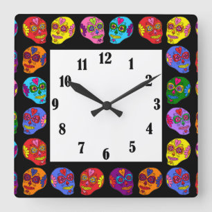 Horloge Carrée Lucha Libre