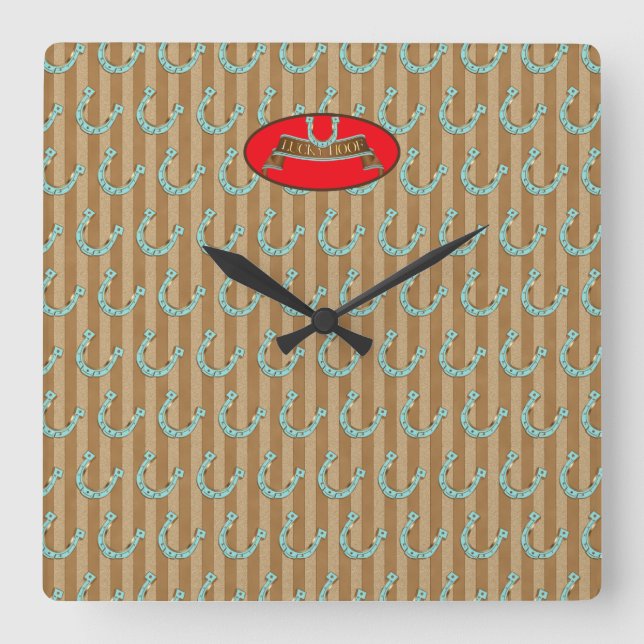 Horloge Carrée Lucky Hoof (Recto)
