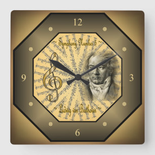 Horloge Carrée Ludwig van Beethoven
