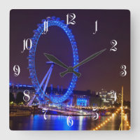 Lumière bleue Londres oeil dans la nuit