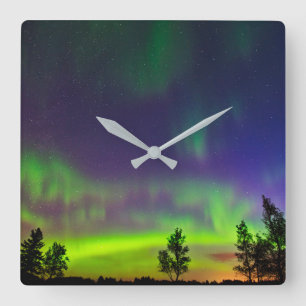 Horloge Carrée Lumière du Nord   Manitoba Canada