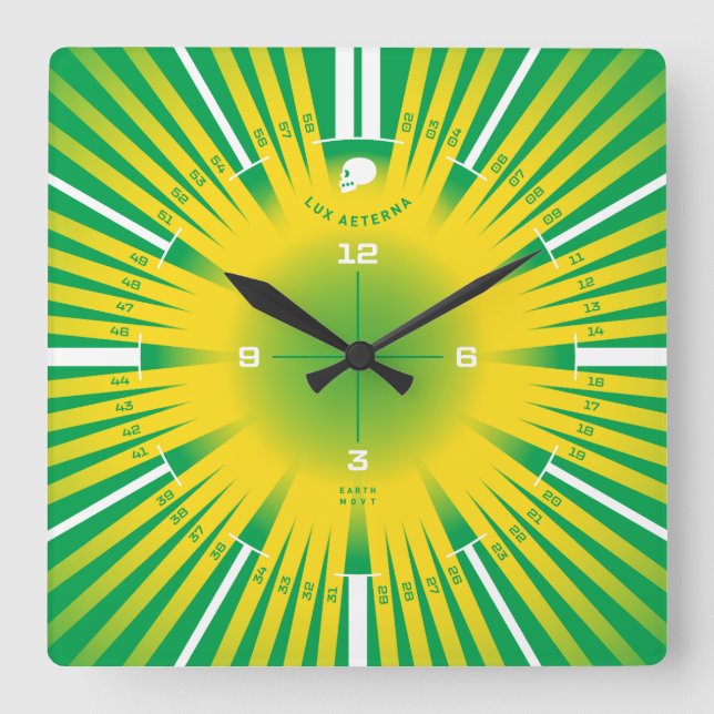 Horloge Carrée Lumière éternelle (Recto)