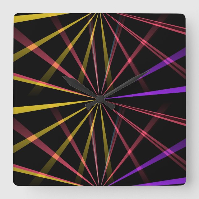 Horloge Carrée Lumière laser (Recto)