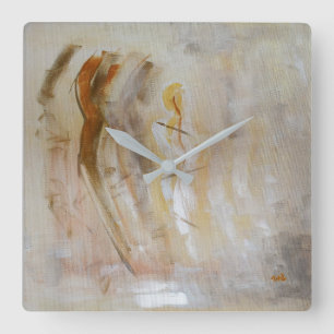 Horloge Carrée 'Lumières astrales' de Ramona Walach