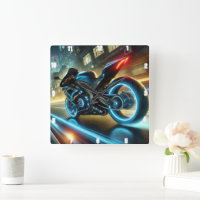 Lumières de néon brillant de moto urbain
