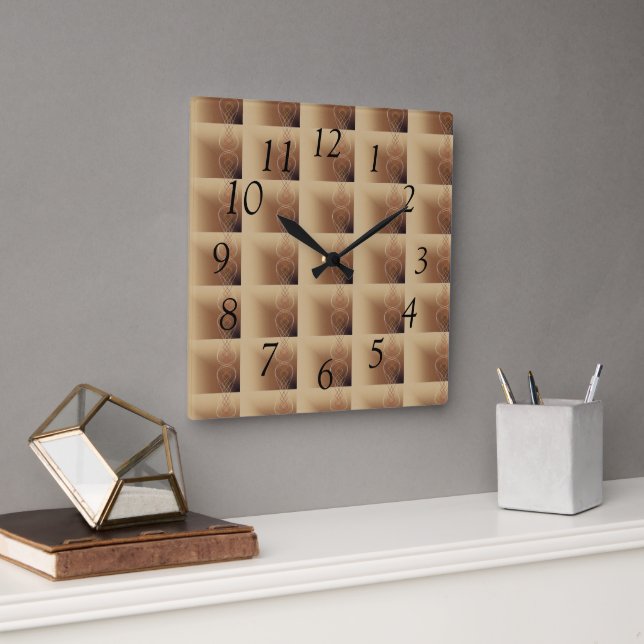 Horloge Carrée Lumières vintages (Bureau)