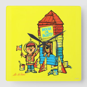 Horloge Carrée Lune ou buste !